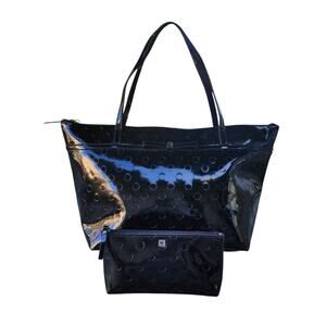 Kate Spade Sophie Camellia Street Tote Bag Patent Leather Polka Dot Bow